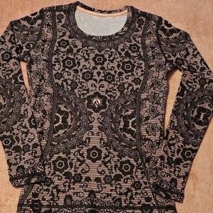 Lace long sleeve tech